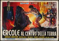 8j004 HERCULES IN THE HAUNTED WORLD Italian 4p '64 Mario Bava, wonderful different fantasy art!