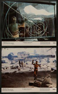 8k879 EMPIRE STRIKES BACK 2 color 11x14 stills '80 Han Solo, Leia, C-3PO on the ice planet Hoth!