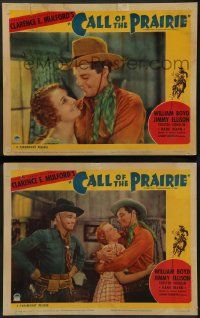 8k855 CALL OF THE PRAIRIE 2 LCs '36 William Boyd as Hopalong Cassidy with Jimmy Ellison & Evans!