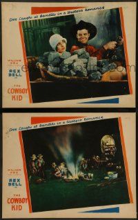 8k865 COWBOY KID 2 LCs '28 hero Rex Bell, love laughs at bandits in a western romance!