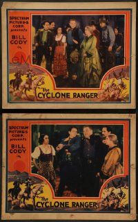 8k867 CYCLONE RANGER 2 LCs '35 Bill Cody, Nina Quartero, incredible cowboy western border art!
