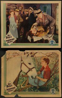 8k873 DIAMOND TRAIL 2 LCs '32 western cowboy Rex Bell and pretty Frances Rich!