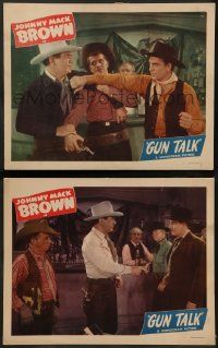 8k901 GUN TALK 2 LCs '47 Johnny Mack Brown captures Carl Mathews, Zon Murray & another bad guy!