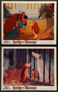 8k922 LADY & THE TRAMP 2 LCs R72 Disney classic cartoon, great images of the top dog cast!