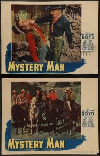 8k937 MYSTERY MAN 2 LCs '44 William Boyd, Hopalong Cassidy, Eleanor Stewart!