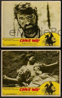8k489 CAIN'S WAY 7 LCs '70 John Carradine western, pray death catches you before he does!