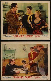 8k656 CAVALRY SCOUT 4 LCs '51 western cowboy Rod Cameron w/pretty Audrey Long!