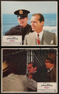 8k657 CHINATOWN 4 LCs '74 great images of Jack Nicholson & Faye Dunaway, Roman Polanski classic!