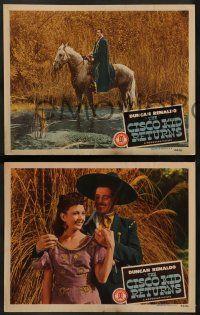 8k747 CISCO KID RETURNS 3 LCs '45 great images of Duncan Renaldo as O. Henry's cowboy hero!