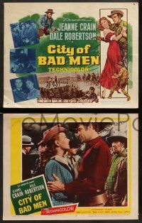 8k058 CITY OF BAD MEN 8 LCs '53 Jeanne Crain, Dale Robertson, Richard Boone, cowboys!