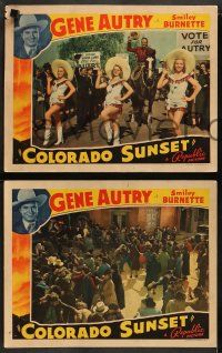 8k492 COLORADO SUNSET 7 LCs '39 Gene Autry & Champion, Smiley Burnette!