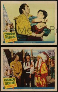 8k659 COMANCHE TERRITORY 4 LCs '50 Maureen O'Hara, Macdonald Carey, Native Americans!