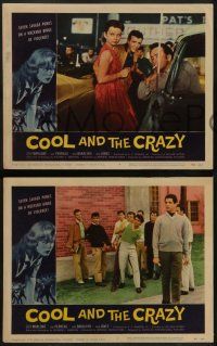8k064 COOL & THE CRAZY 8 LCs '58 savage punks on a weekend binge of violence, classic '50s!