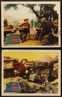 8k595 COWBOY & THE INDIANS 5 LCs '49 Gene Autry riding Champion & playing guitar, Sheila Ryan!