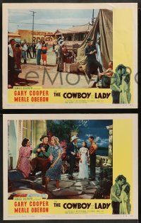 8k596 COWBOY & THE LADY 5 LCs R54 Gary Cooper, pretty Merle Oberon!