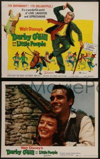 8k072 DARBY O'GILL & THE LITTLE PEOPLE 8 LCs '59 Disney, Sean Connery, it's leprechaun magic!