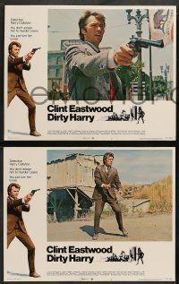 8k082 DIRTY HARRY 8 LCs '71 great images of Clint Eastwood, Don Siegel crime classic!
