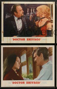 8k537 DOCTOR ZHIVAGO 6 LCs '65 David Lean, Omar Sharif, Alec Guinness, Christie, Chaplin, Steiger!