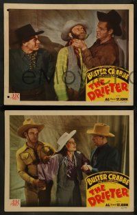 8k751 DRIFTER 3 LCs '44 cowboy Buster Crabbe, King of the Wild West & Fuzzy St. John!