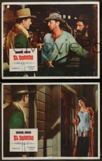 8k598 EL DORADO 5 LCs '66 John Wayne, Robert Mitchum, Charlene Holt, directed by Howard Hawks!