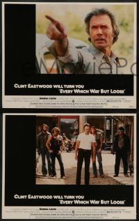 8k093 EVERY WHICH WAY BUT LOOSE 8 LCs '78 Clint Eastwood, Sondra Locke, Beverly D'Angelo & Clyde!