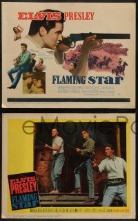 8k104 FLAMING STAR 8 LCs '60 cowboy Elvis Presley, Barbara Eden, Dolores Del Rio, John McIntire!