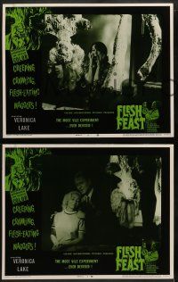 8k105 FLESH FEAST 8 LCs '70 cheesy horror starring poor Veronica Lake of all people!