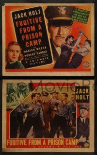 8k115 FUGITIVE FROM A PRISON CAMP 8 LCs '40 Jack Holt tries to improve prison conditions!