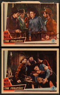 8k543 FUGITIVE 6 LCs '33 cowboy Rex Bell and pretty Cecilia Parker, bad guy Bob Kortman!