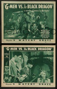 8k123 G-MEN VS. THE BLACK DRAGON 8 chapter 9 LCs '43 Republic serial, Cameron, Watery Grave!