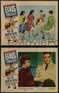 8k118 G.I. BLUES 8 LCs '60 swing out and sound off with Elvis Presley & sexy Juliet Prowse!
