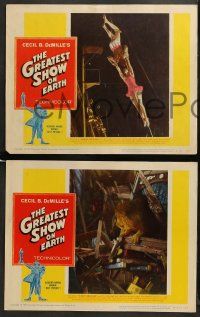 8k671 GREATEST SHOW ON EARTH 4 LCs R60 Cecil B. DeMille circus classic, great scenes!