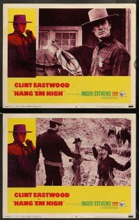 8k495 HANG 'EM HIGH 7 LCs '68 Clint Eastwood, they hung the wrong man & didn't finish the job!