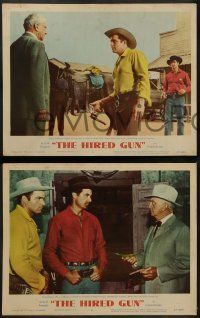 8k678 HIRED GUN 4 LCs '57 great images of cowboy Rory Calhoun + Chuck Connnors!