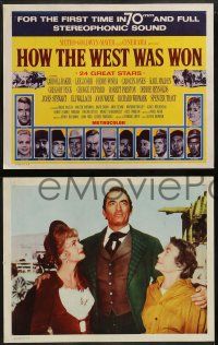 8k151 HOW THE WEST WAS WON 8 int'l LCs R69 John Ford epic, Debbie Reynolds, Peck & all-star cast!