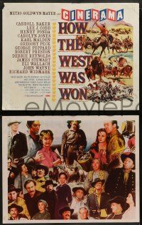 8k150 HOW THE WEST WAS WON 8 Cinerama int'l LCs '64 John Ford, Hathaway & Marshall epic, top cast!