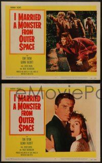 8k156 I MARRIED A MONSTER FROM OUTER SPACE 8 LCs '58 Gloria Talbott's husband Tom Tryon is an alien!