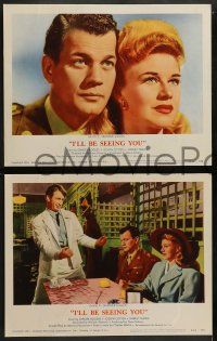 8k765 I'LL BE SEEING YOU 3 LCs R56 cool image of Ginger Rogers, Joseph Cotten & Shirley Temple!