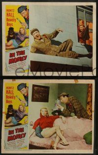 8k680 IN THE MONEY 4 LCs 1958 Huntz Hall & The Bowery Boys, sexy Patricia Donahue, complete set!