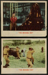 8k681 INVISIBLE BOY 4 LCs '57 Robby the Robot, Richard Eyer, cool sci-fi images!