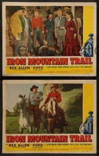 8k766 IRON MOUNTAIN TRAIL 3 LCs '53 images of Arizona Cowboy Rex Allen and his horse Koko!