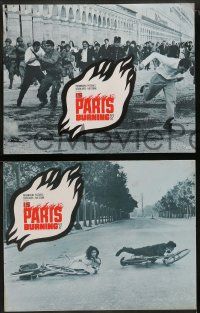 8k166 IS PARIS BURNING 8 LCs '66 Rene Clement's Paris brule-t-il, World War II all-star cast!