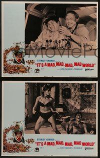 8k168 IT'S A MAD, MAD, MAD, MAD WORLD 8 LCs R70 Terry-Thomas & Milton Berle, Jack Davis art!