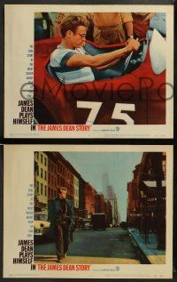 8k684 JAMES DEAN STORY 4 LCs '57 many cool images of the acting legend!