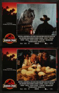 8k179 JURASSIC PARK 8 LCs '93 Steven Spielberg, Richard Attenborough re-creates dinosaurs!