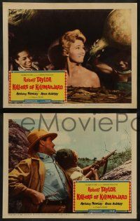 8k551 KILLERS OF KILIMANJARO 6 LCs '60 Robert Taylor & Anne Aubrey in Africa's savage mountains!