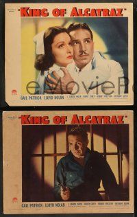 8k182 KING OF ALCATRAZ 8 LCs '38 Gail Patrick, Lloyd Nolan & Robert Preston, most famous prison!