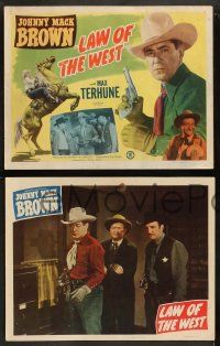 8k191 LAW OF THE WEST 8 LCs '49 western, Johnny Mack Brown & Max Terhune!