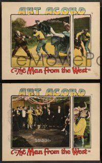 8k610 MAN FROM THE WEST 5 LCs '26 great images of pretty Eugenia Gilbert and cowboy Art Acord!