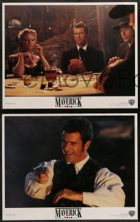 8k213 MAVERICK 8 LCs '94 Mel Gibson, Jodie Foster, James Garner, gambling images!